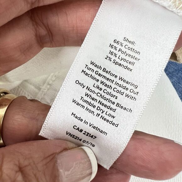 Talbots Flawless High Waist Barely Boot Jeans Plus Size 18 White Slimming - Picture 10 of 10